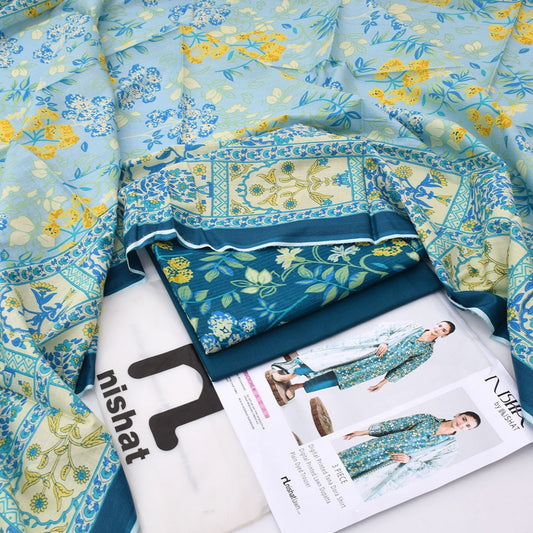 Nishat Printed Lawn 3-Piece Un-Stiched