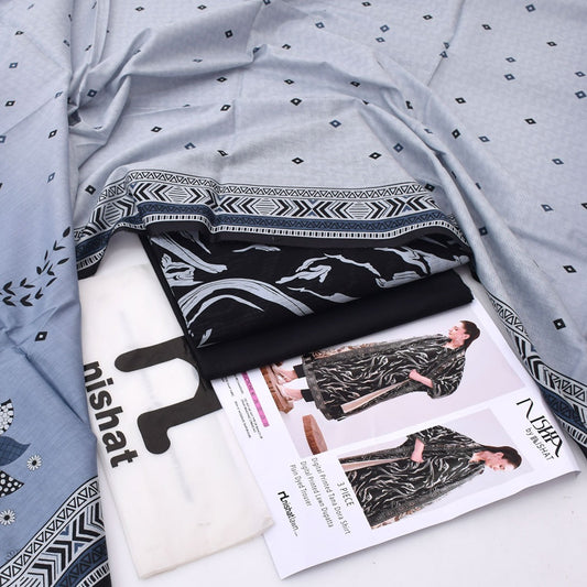 Nishat Printed Lawn 3-Piece Un-Stiched