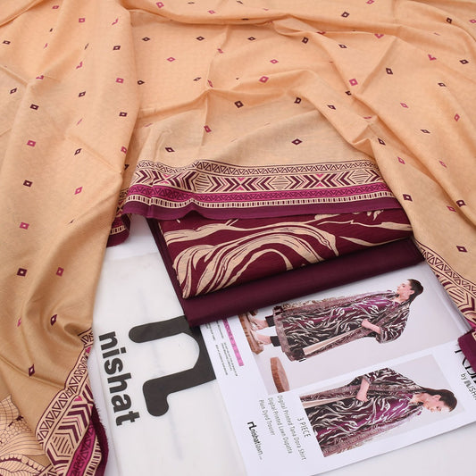 Nishat Printed Lawn 3-Piece Un-Stiched