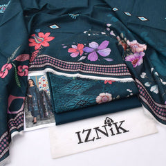 Iznik Digital Printed Lawn 3-Piece Un-Stiched