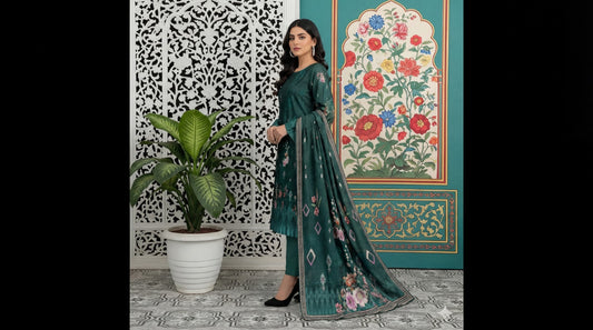 Iznik Digital Printed Lawn 3-Piece Un-Stiched