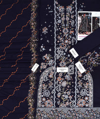 Hussain Riaz Dhanak Embroidered 3-Piece Un-Stiched