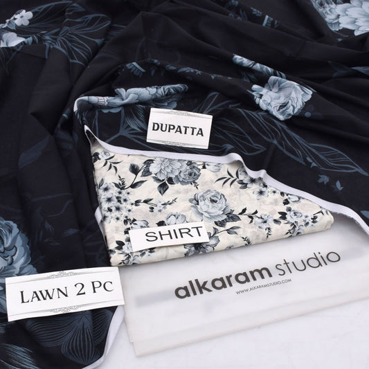 Alkaram Lawn Shirt And Dupatta 2-Piece Unstiched