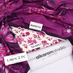 Alkaram Lawn Shirt And Dupatta 2-Piece Unstiched
