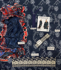 Baroque Lawn 3-Piece Unstiched With Embroidered Patches