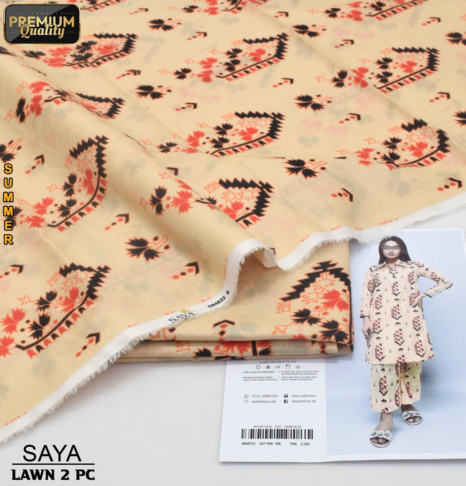 Saya Lawn 2-Piece Digital Print Unstiched