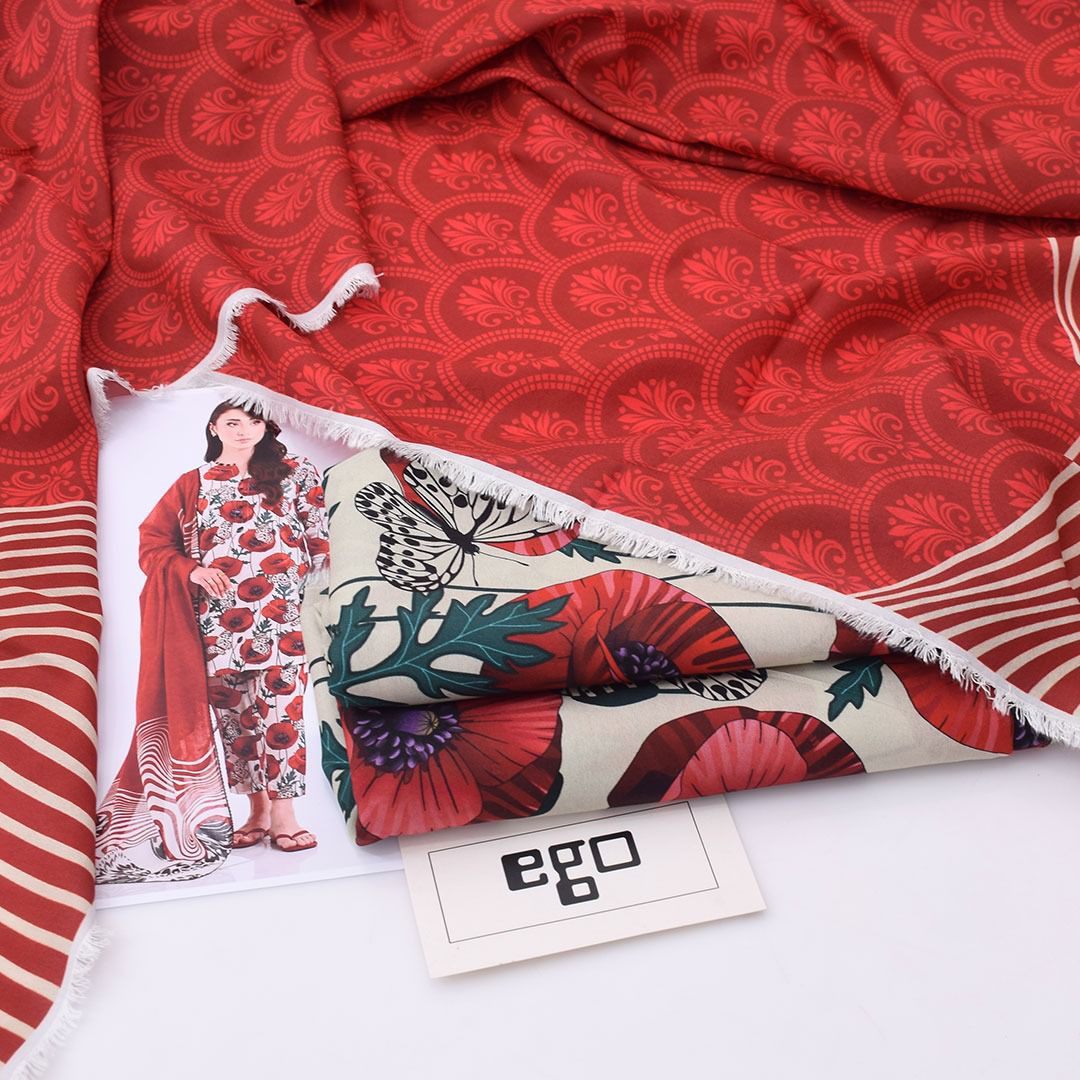 Ego Linen Viscose 3-Piece Un-stiched