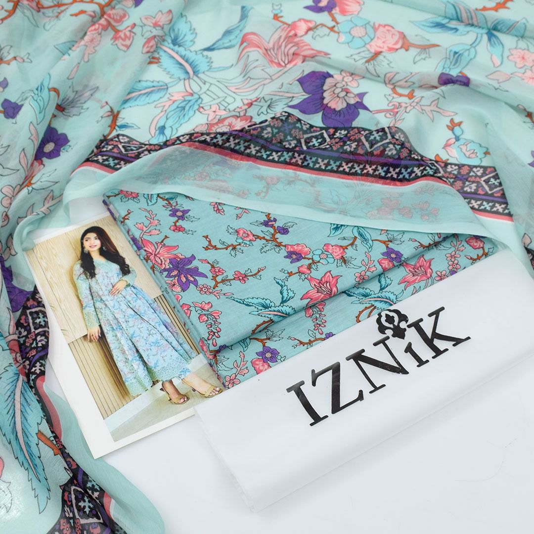 Iznik Lawn 3-Piece Unstiched