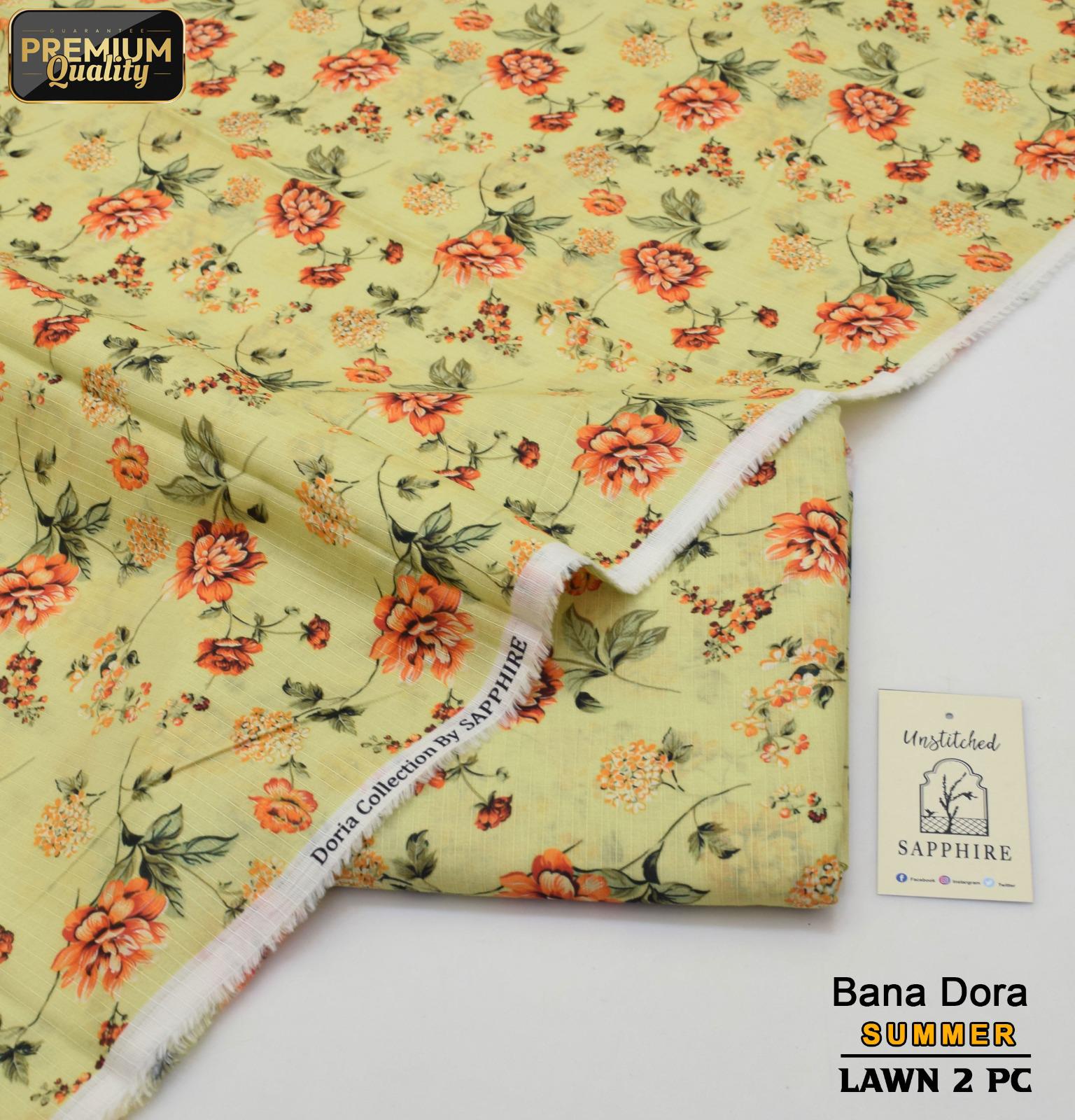 Sapphire Bana Dora Lawn 2-Piece Unstiched