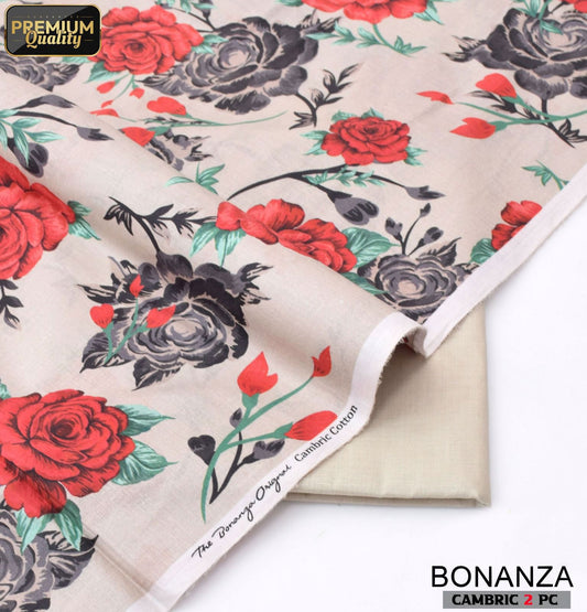 Bonanza Digital Lawn 2-Piece Un-Stiched