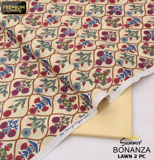 Bonanza Digital Lawn 2-Piece Un-Stiched