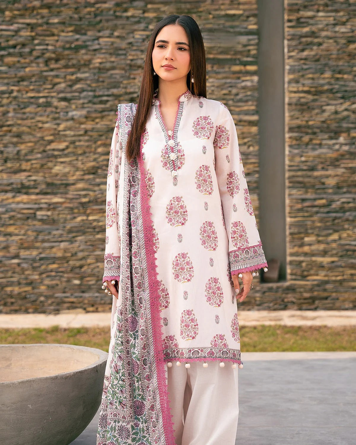 Mausummery Digital Lawn 3-Piece Un-Stiched