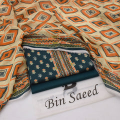 Bin Saeed Digital Lawn 3-Piece Un-Stiched