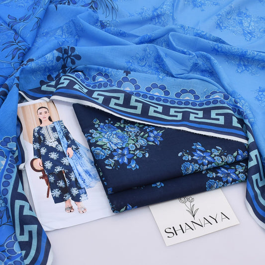 Shanaya Digital Lawn 3-Piece Un-Stiched