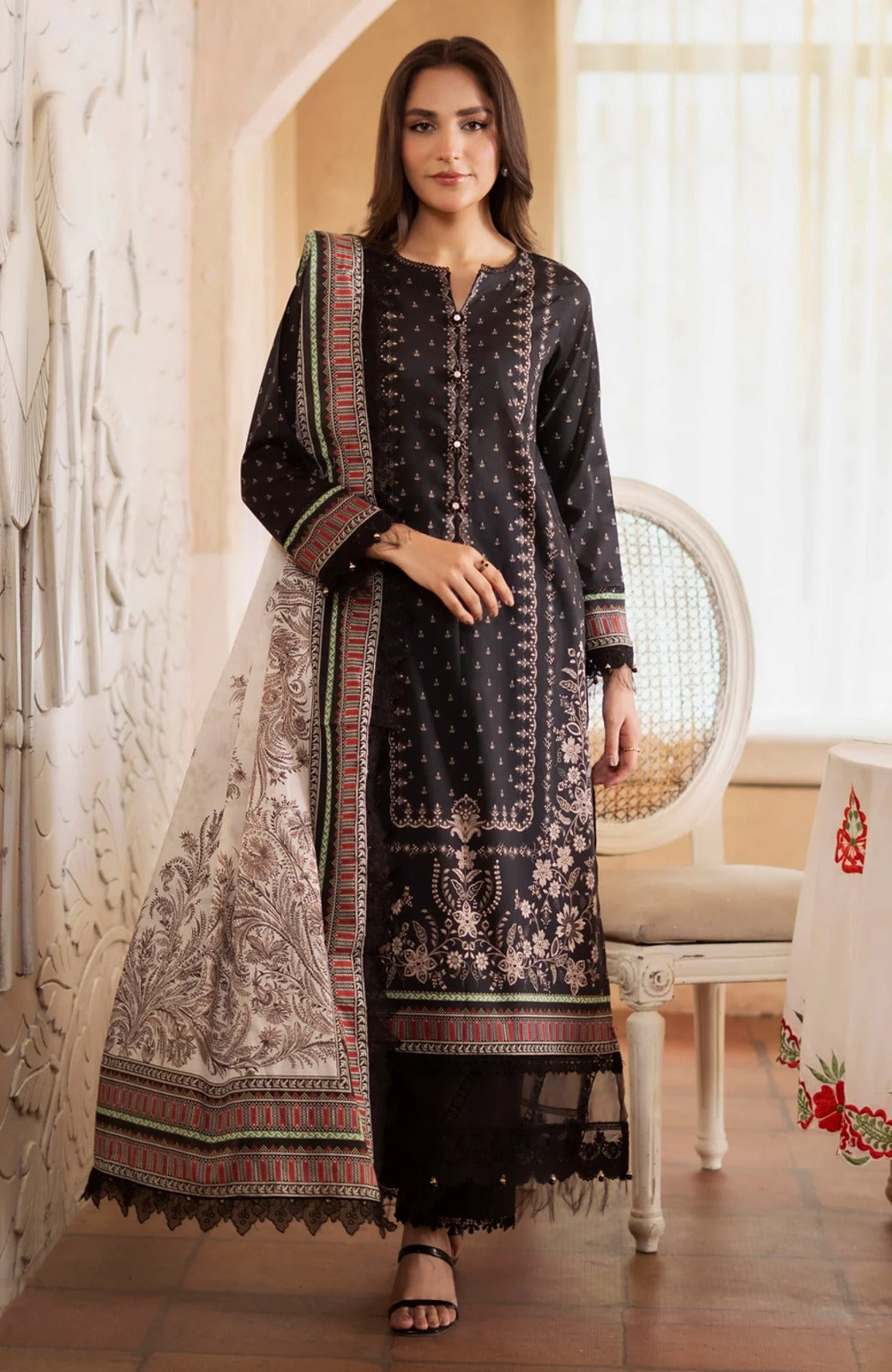 Mausummery Digital Lawn 3-Piece Un-Stiched