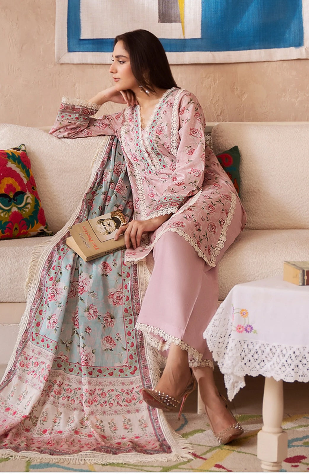 Mausummery Digital Lawn 3-Piece Un-Stiched