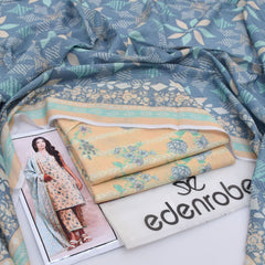 Edenrobe Digital Lawn 3-Piece Un-Stiched