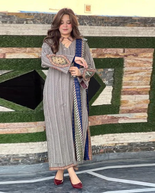 Bin Saeed Digital Lawn 3-Piece Un-Stiched