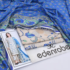 Edenrobe Digital Lawn 3-Piece Un-Stiched