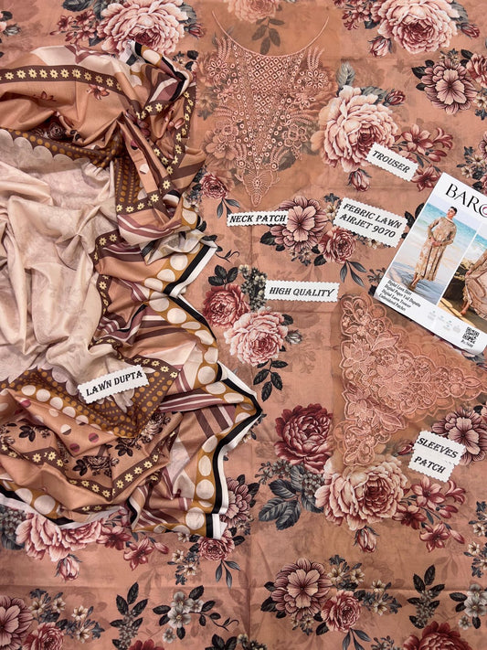 Baroque Digital lawn 3-Piece Un-Stiched