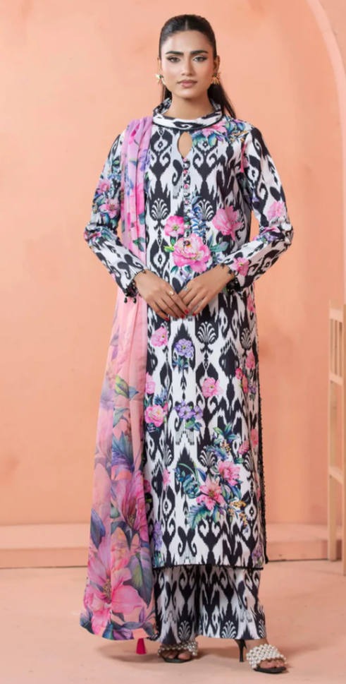 Adan's Libas Digital Lawn 3-Piece Un-Stiched