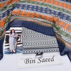 Bin Saeed Digital Lawn 3-Piece Un-Stiched