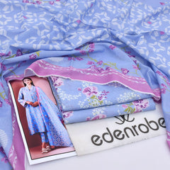 Edenrobe Digital Lawn 3-Piece Un-Stiched
