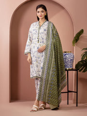 Edenrobe Digital Lawn 3-Piece Un-Stiched
