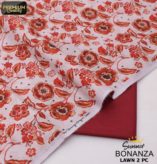Bonanza Digital Lawn 2-Piece Un-Stiched