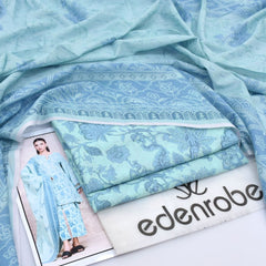 Edenrobe Digital Lawn 3-Piece Un-Stiched