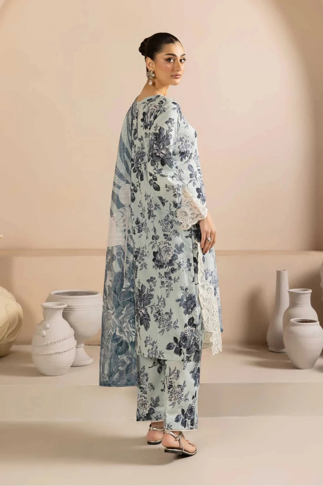 Adan's Libas Digital Lawn 3-Piece Un-Stiched