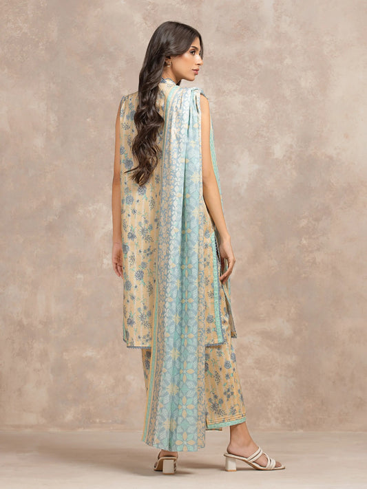 Edenrobe Digital Lawn 3-Piece Un-Stiched