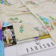 Farasha Digital Lawn 3-Piece Un-Stiched