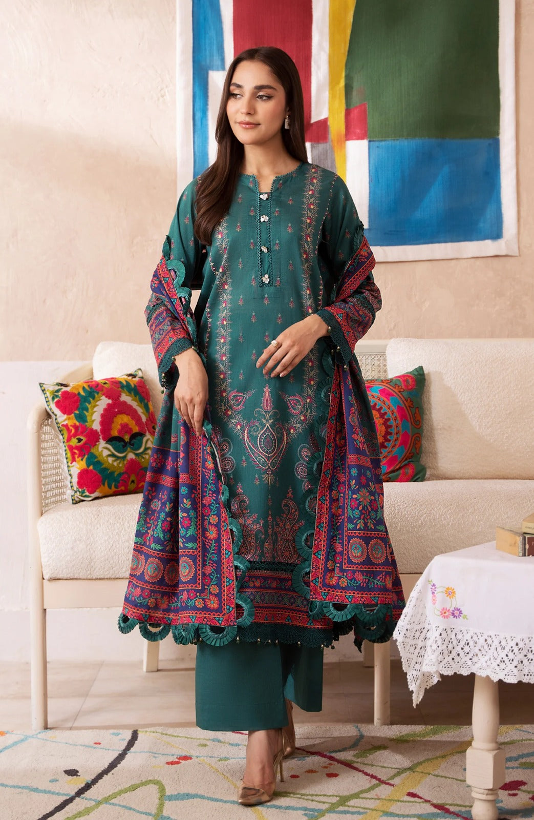 Mausummery Digital Lawn 3-Piece Un-Stiched
