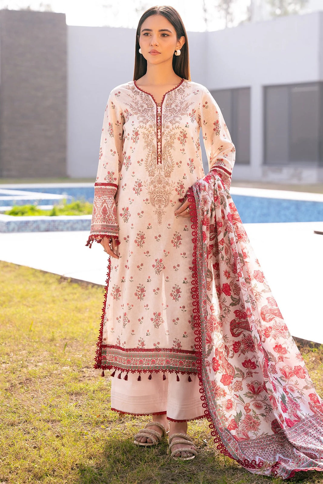 Mausummery Digital Lawn 3-Piece Un-Stiched