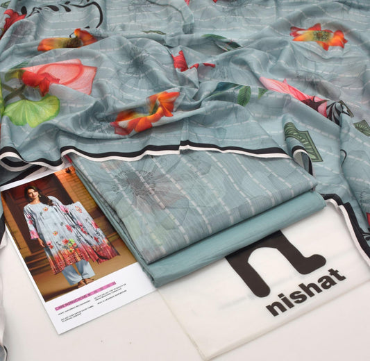Nishat Digital lawn 3-Piece Un-Stiched