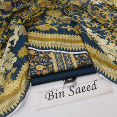 Bin Saeed Digital Lawn 3-Piece Un-Stiched