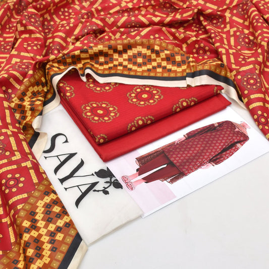 Saya Digital Printed Lawn 3-Piece Un-Stiched